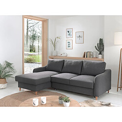 Lisa Design Will - Canapé d'Angle Convertible - Gris