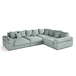 Avis Lisa Design Aspen - canapé d'angle réversible 5 places - assise profonde - en velours côtelé