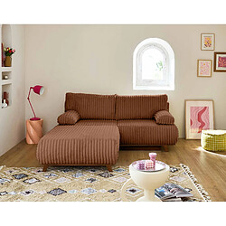 Bestmobilier CRISTAL - Canapé convertible 3 places Rouille