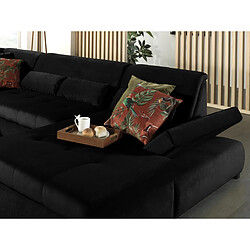 Avis Lisa design Canapé panoramique angle gauche - Noir