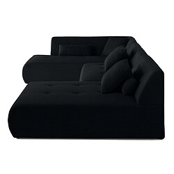 Lisa Design Onyx - canapé panoramique d'angle gauche 7 places - en velours côtelé pas cher