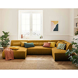 Lisa design canapé modulable Onyx - Jaune velours