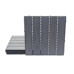 Mendler Carreaux WPC gris 50x50 cm pas cher