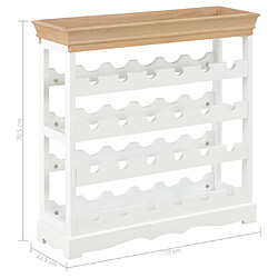 vidaXL Armoire à vin - Blanc pas cher