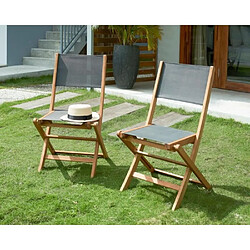 Avis Cstore Lot de 4 chaises de jardin - Gris