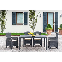 Progarden fauteuil de jardin résine tressée - Anthracite