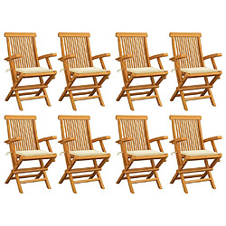 vidaXL Chaises jardin lot de 8