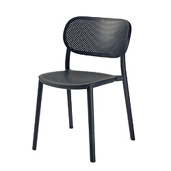 Restootab lot de 4 chaises de jardin - Noir
