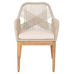 Avis Mendler Lot de 2 chaises de jardin - Beige