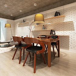 vidaXL Chaises à manger lot de 4 - Marron