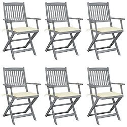 vidaXL Chaises pliables d'extérieur lot de 6