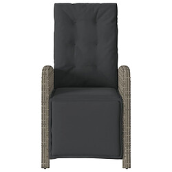 Acheter VIDAXL Chaise inclinable de jardin avec repose-pied gris