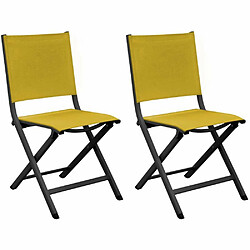 Proloisirs Lot de 2 chaises de jardin pliantes - Graphite