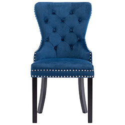 Avis vidaXL Chaise Velours Bleu