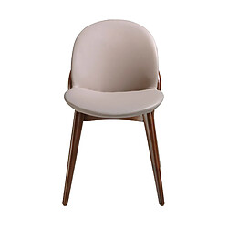 Angel Cerda Chaise en similicuir vison foncé