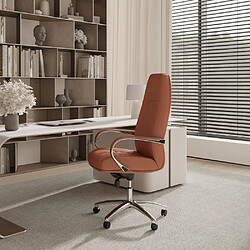 Acheter ICONIK INTERIOR Chaise de bureau ergonomique avec roulettes et accoudoirs - Manga Marron