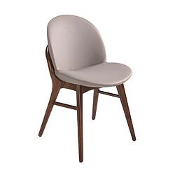 Angel Cerda Chaise en similicuir vison foncé