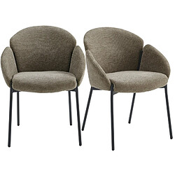Moloo CANDICE-Chaise en tissu Luxury Taupe (x2)