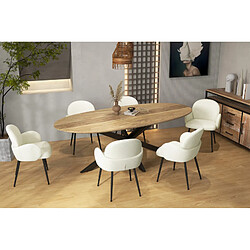 Moloo ALICE-Chaise en tissu Cozy Ecru (x2)