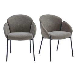 Moloo CANDICE-Chaise en tissu Luxury Taupe (x2)