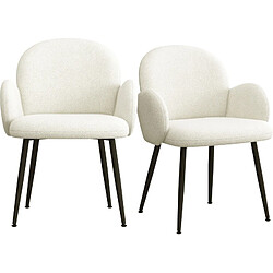 Moloo ALICE-Chaise en tissu Cozy Ecru (x2)