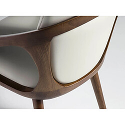 Angel Cerda Chaise en similicuir crème pas cher