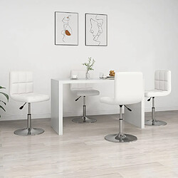 Vidaxl Chaises pivotantes - Blanc