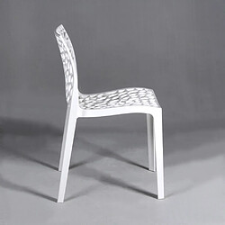 Le Quai Des Affaires Lot de 4 chaises empilables TELA / Blanc