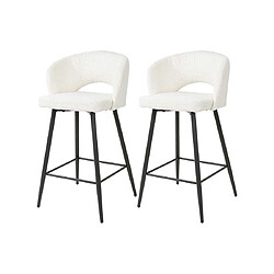 Lisa Design Pattaya Blanc - Lot de 2