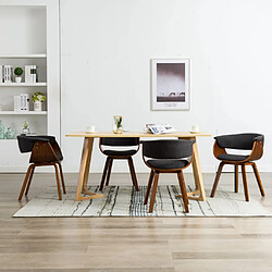 vidaXL Bois Courbé - Similicuir