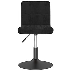 Avis vidaXL Lot de 6 Chaises Pivotantes - Noir Velours