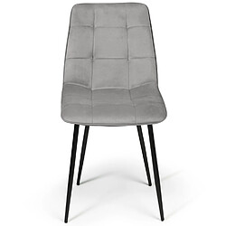 Avis Idmarket MARKET Chaises MILA x4 - Gris clair