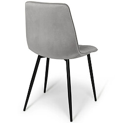 Acheter Idmarket MARKET Chaises MILA x4 - Gris clair