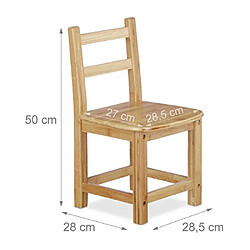 Avis Relaxdays Chaise Enfant Bambou Rustico