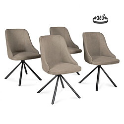 Le Quai Des Affaires Lot de 4 chaises pivotantes HORIZON / Beige