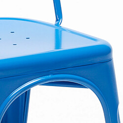 Ahd Amazing Home Design AHD Chaise Tolix Steel One - Bleu pas cher