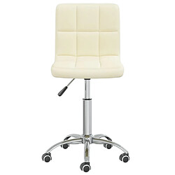 vidaXL Chaise pivotante - Crème