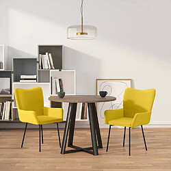 vidaXL Chaises (lot de 2) - Jaune