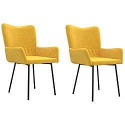 vidaXL Chaises (lot de 2) - Jaune