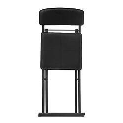 Five Simply Smart Chaise pliante en simili cuir - Noir