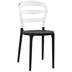 Alterego BARO Chaise design - Noire et transparente