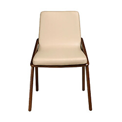 Angel Cerda Chaise en similicuir vison