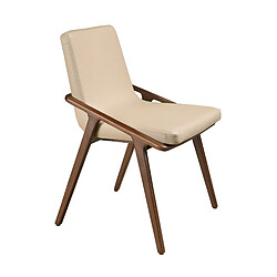 Angel Cerda Chaise en similicuir vison