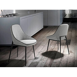 Avis Angel Cerda Chaise en tissu gris