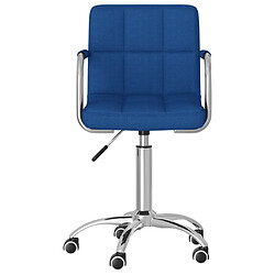 vidaXL Chaise Pivotante Salle à Manger - Bleu Tissu