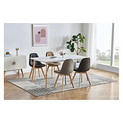 Moloo Stella Oak chaise scandinave - Marron foncé