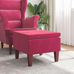vidaXL Tabouret 52x52x42 cm - Rouge bordeaux
