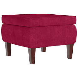 vidaXL Tabouret 52x52x42 cm - Rouge bordeaux