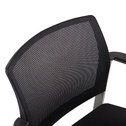 HJH OFFICE Chaise conférence MEET - Noir