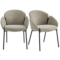 Moloo CANDICE-Chaise en tissu Luxury Grège (x2)